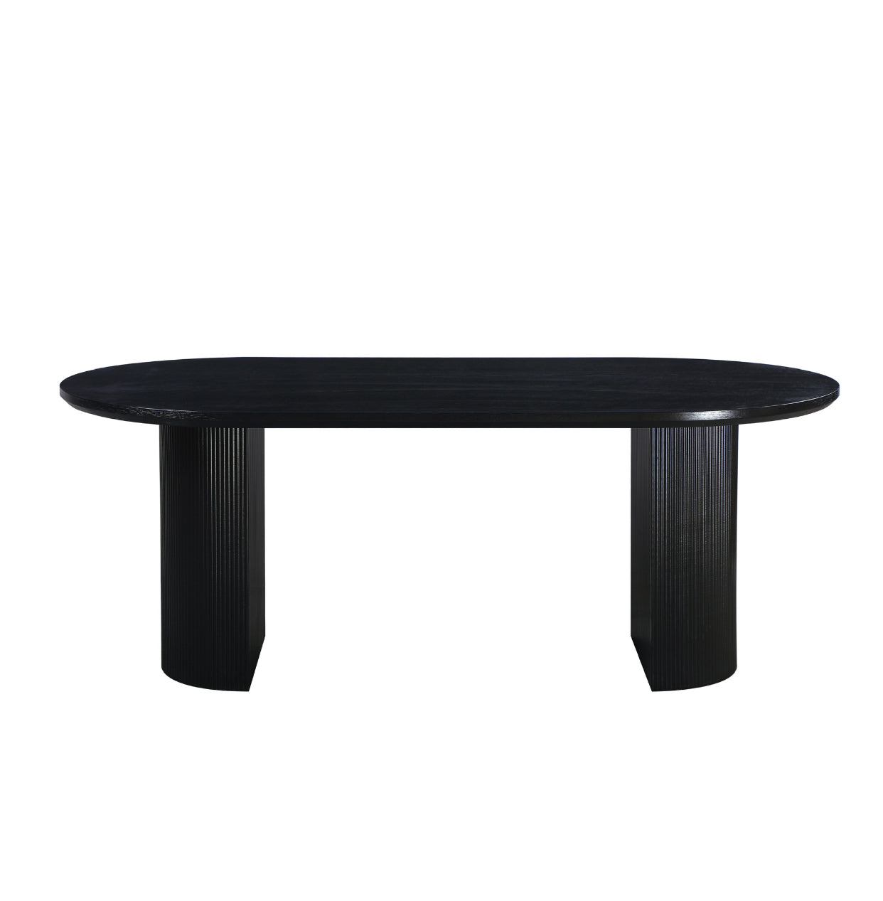 Eclipse Table 200cm | Black Wood Top - Black Base