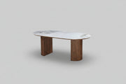 Eclipse Table 200cm | Walnut Base - Chanel Stone Top