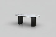 Eclipse Table 200cm | Black Base - Chanel Stone Top