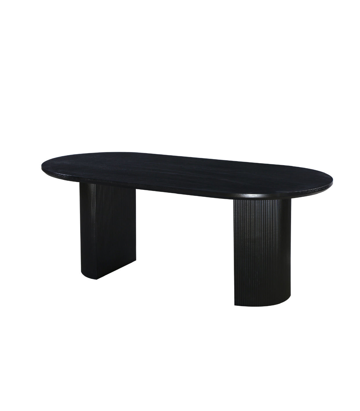 Eclipse Table 200cm | Black Wood Top - Black Base