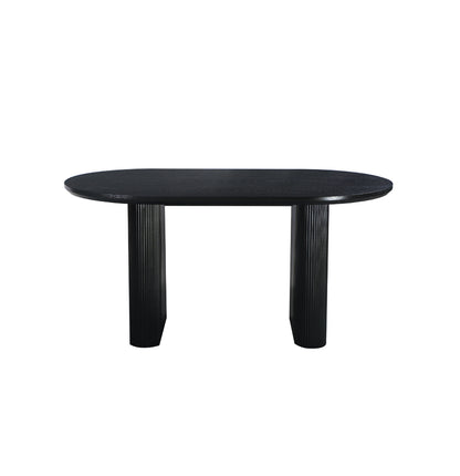 Sculptra Table 160cm | Black Wood Top - Black Base