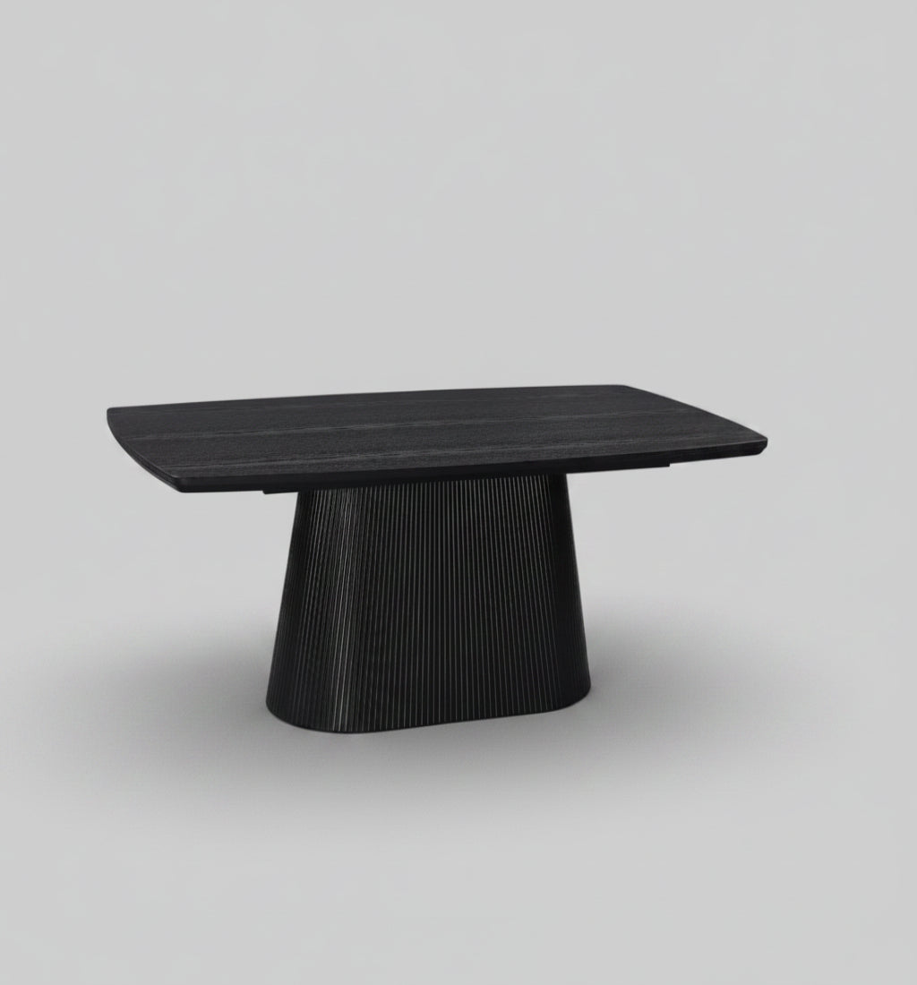 Artemis Table 180cm | Black Wood Top - Black Base