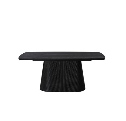 Artemis Table 180cm | Black Wood Top - Black Base