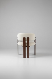 Tisorie Chair | Walnut - Offwhite Velvet Fabric