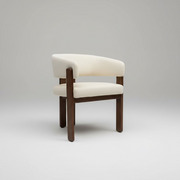 Tisorie Chair | Walnut - Offwhite Velvet Fabric
