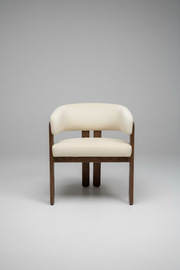 Tisorie Chair | Walnut - Offwhite Velvet Fabric