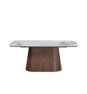 Artemis Table 180cm | Walnut Base - Chanel Stone Top