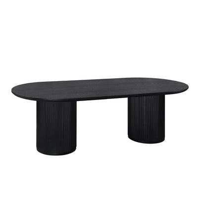 Grove Table 240cm | Black Wood Top - Black Base