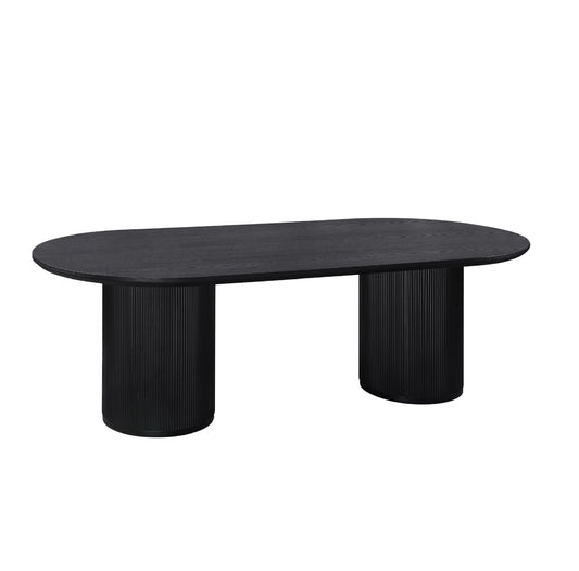 Grove Table 240cm | Black Wood Top - Black Base