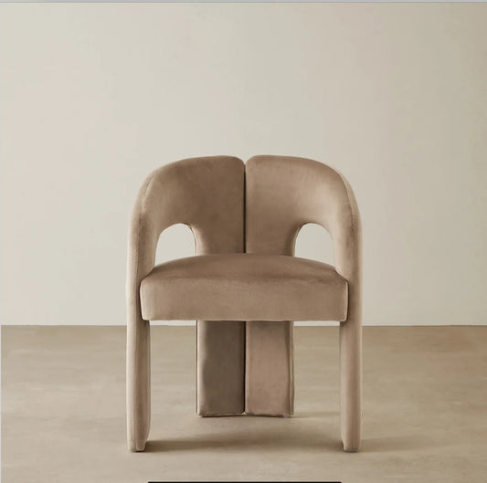 Avalon Chair | Mink Velvet Fabric