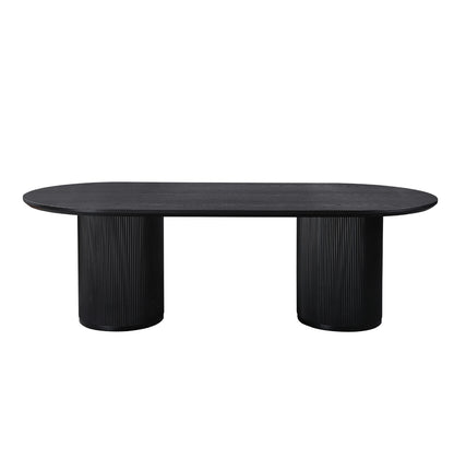 Grove Table 240cm | Black Wood Top - Black Base