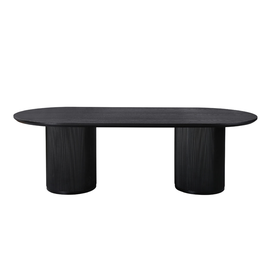 Grove Table 240cm | Black Wood Top - Black Base