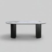 Eclipse Table 200cm | Black Base - Chanel Stone Top