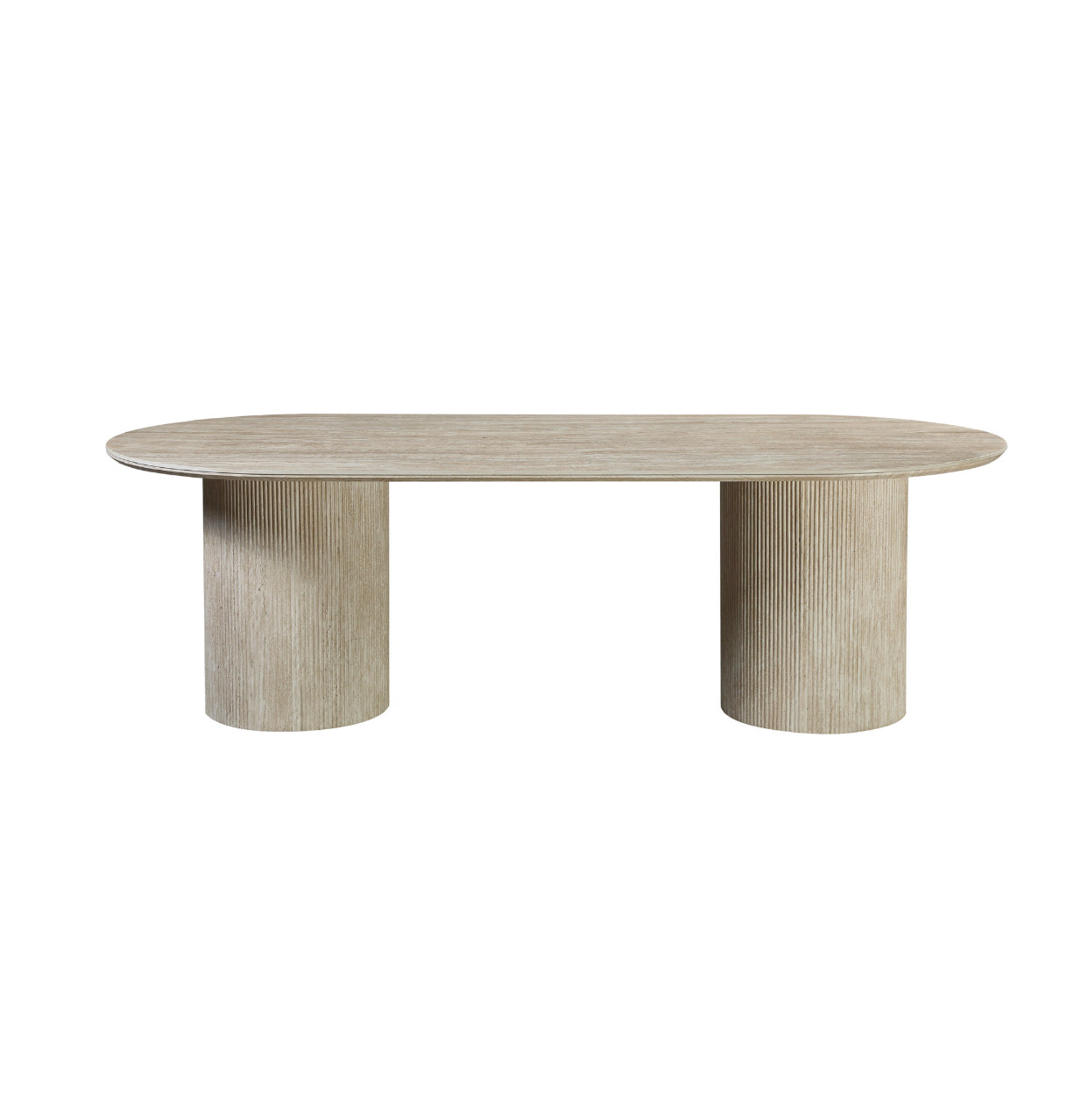 Grove Table 240cm | Tavertine Stone Top - Tavertine Base
