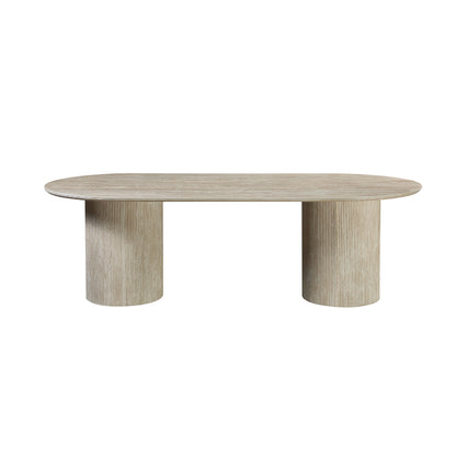 Grove Table 240cm | Tavertine Stone Top - Tavertine Base