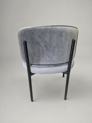 Tiffany Pleated Chair | Grey Velvet