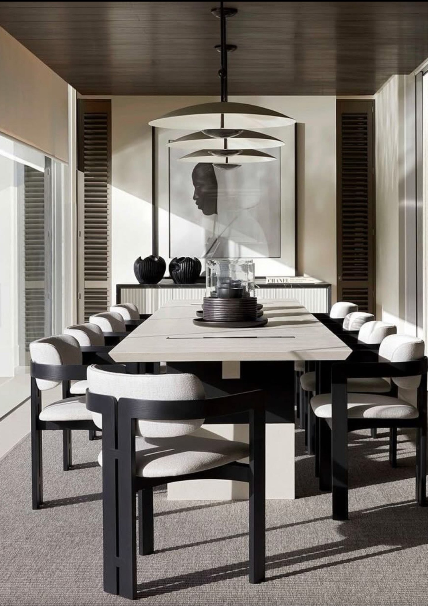 Ebony Chair | Black - Boucle Fabric