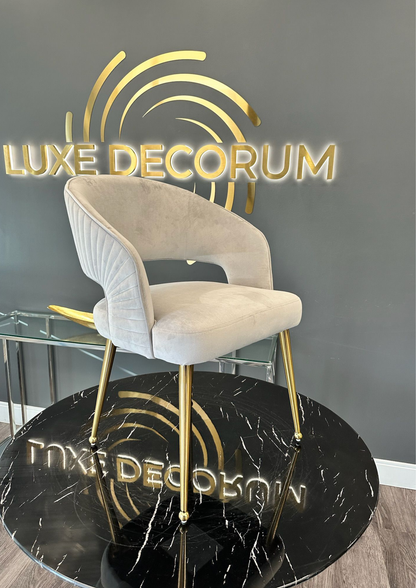 Bella Chair | Offwhite Velvet