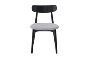 Havana Chair | Black - Glacier Grey Fabric