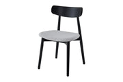 Havana Chair | Black - Glacier Grey Fabric