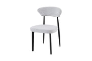 Jade Chair | Black - Glacier Grey Fabric
