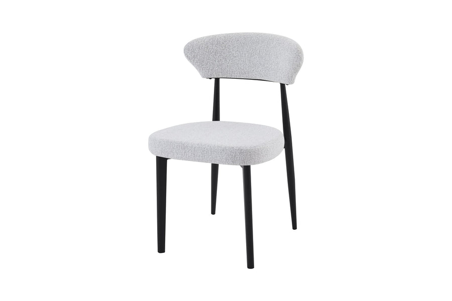 Jade Chair | Black - Glacier Grey Fabric