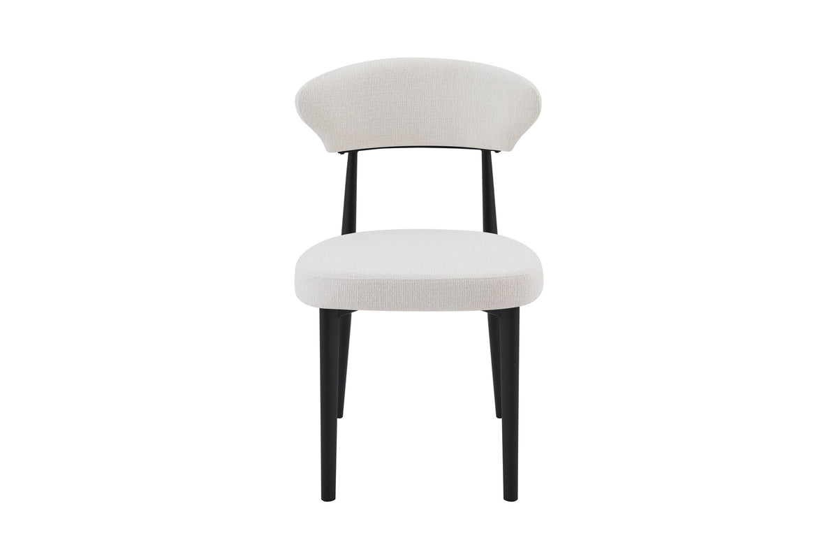 Jade Chair | Black - Ivory Fabric