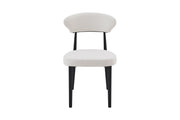 Jade Chair | Black - Ivory Fabric