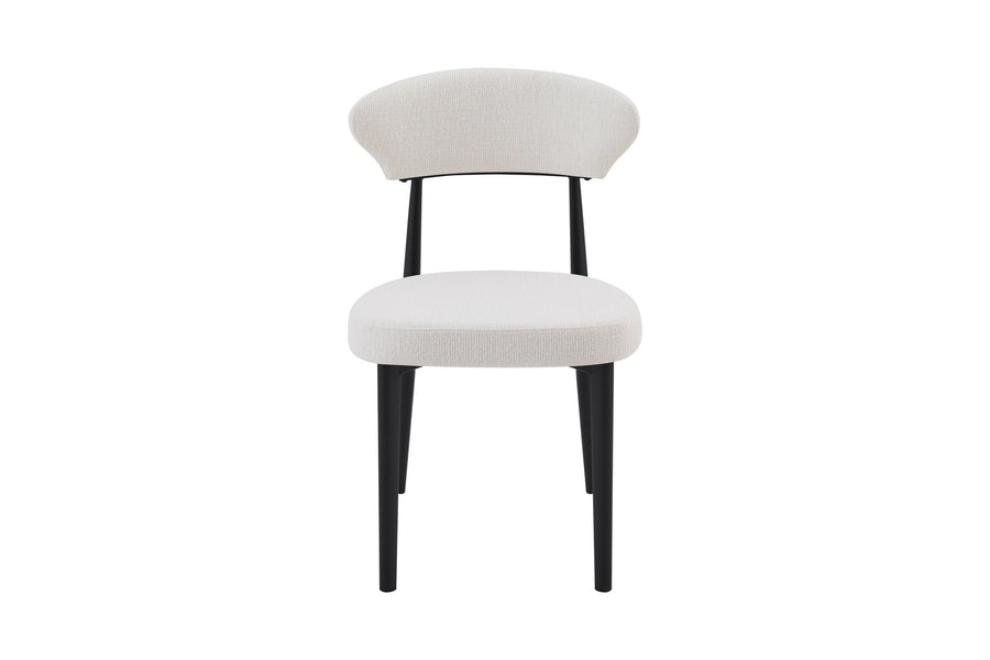 Jade Chair | Black - Ivory Fabric