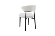 Jade Chair | Black - Ivory Fabric