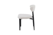 Jade Chair | Black - Ivory Fabric