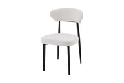 Jade Chair | Black - Ivory Fabric