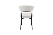 Jade Chair | Black - Ivory Fabric