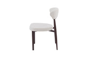 Jade Chair | Walnut Finish - Ivory Fabric