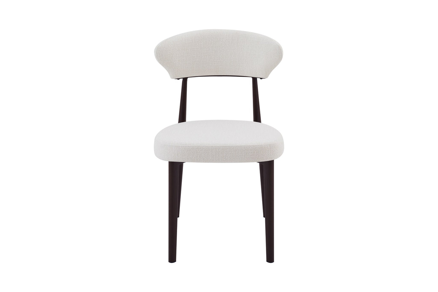 Jade Chair | Walnut Finish - Ivory Fabric
