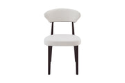 Jade Chair | Walnut Finish - Ivory Fabric
