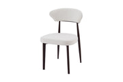 Jade Chair | Walnut Finish - Ivory Fabric