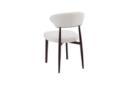 Jade Chair | Walnut Finish - Ivory Fabric