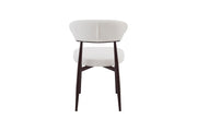 Jade Chair | Walnut Finish - Ivory Fabric