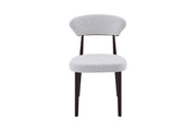 Jade Chair | Walnut Finish - Silver Fabric