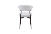 Jade Chair | Walnut Finish - Silver Fabric