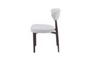 Jade Chair | Walnut Finish - Silver Fabric