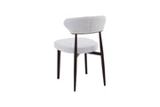 Jade Chair | Walnut Finish - Silver Fabric