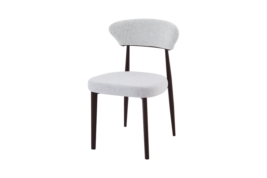 Jade Chair | Walnut Finish - Silver Fabric