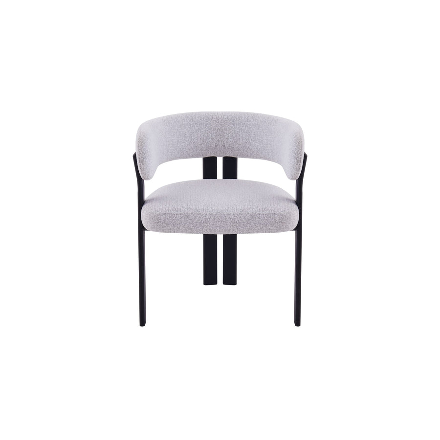 Mirenza Chair | Black - Glacier Grey Fabric