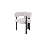 Mirenza Chair | Black - Ivory Fabric