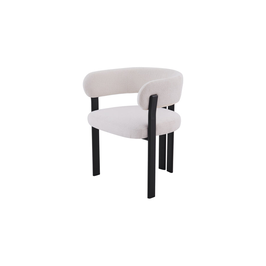 Mirenza Chair | Black - Ivory Fabric