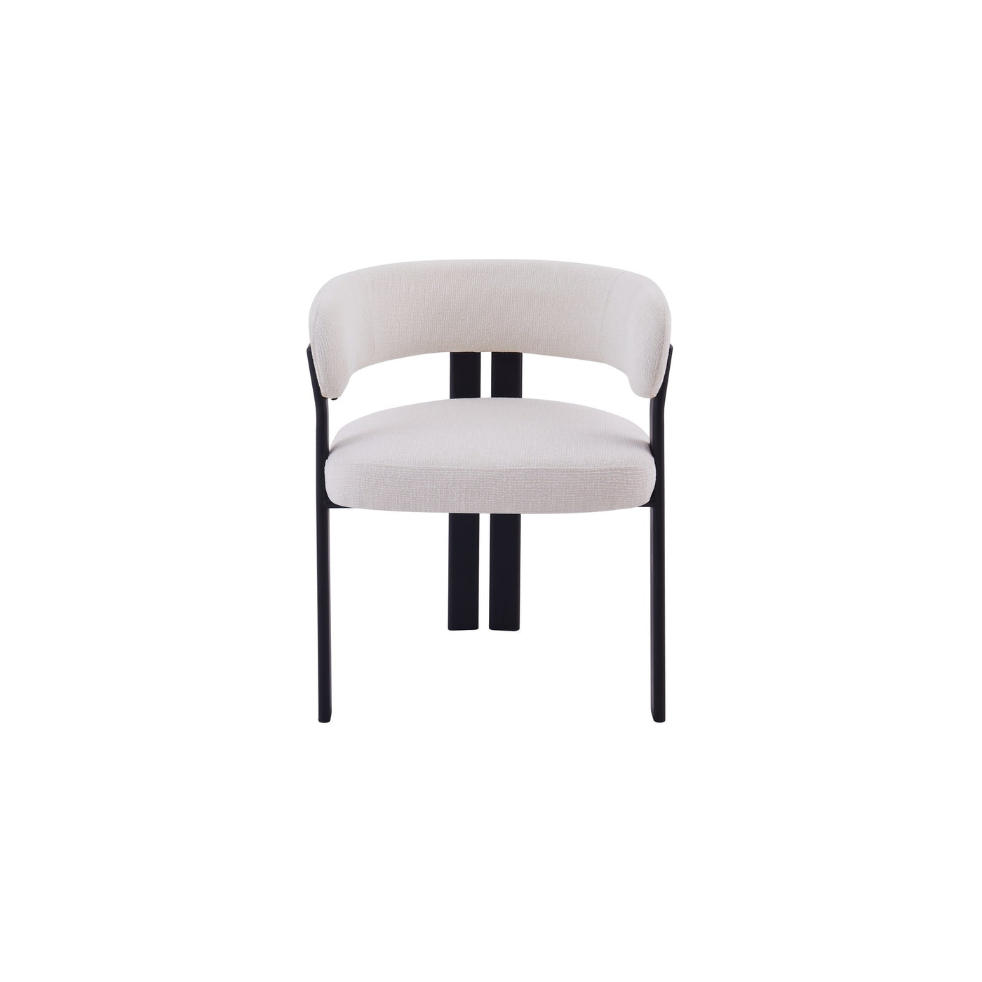 Mirenza Chair | Black - Ivory Fabric