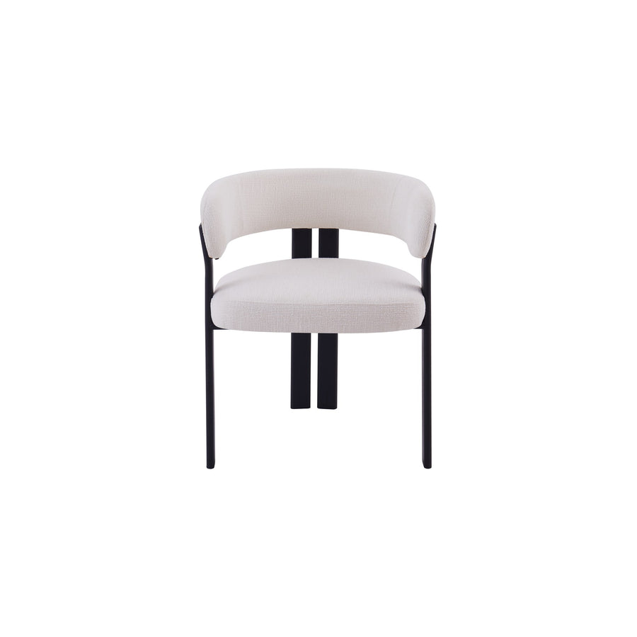 Mirenza Chair | Black - Ivory Fabric