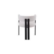 Mirenza Chair | Black - Ivory Fabric